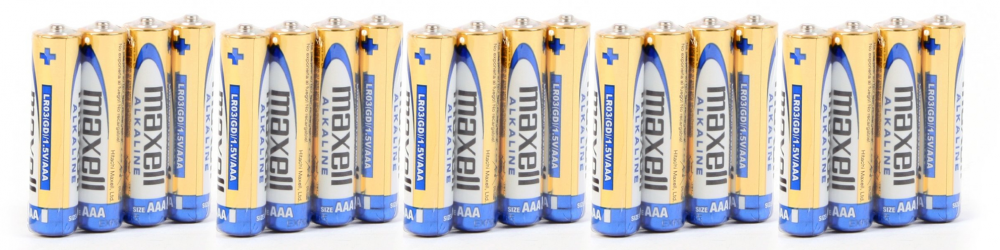 5x Bateria alkaliczna Maxell, AAA, 4 sztuki