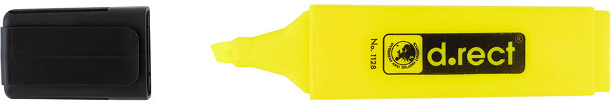 Zakreślacz D.Rect, 1128, ścięta, żółty