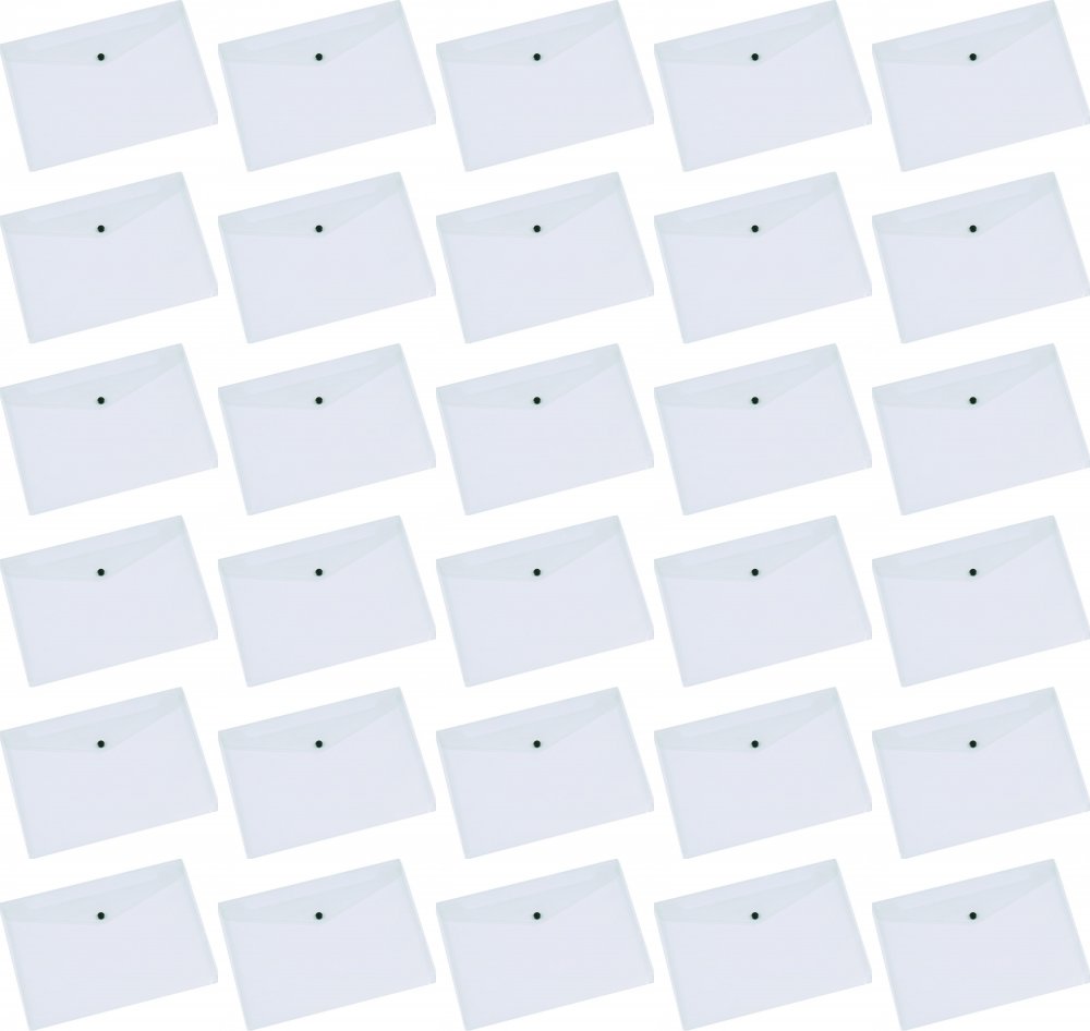 48x Teczka kopertowa Q-Connect, A3, na zatrzask,1 sztuka, przezroczysty