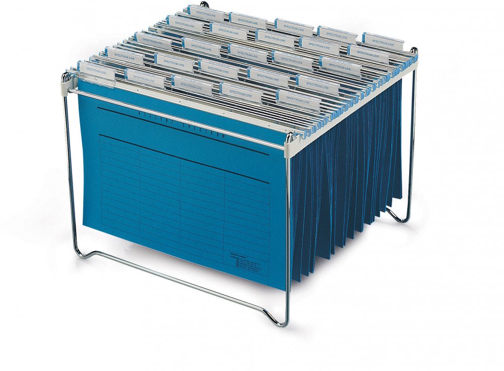 Stojak na 30-40 teczek zawieszanych Durable, 250x350x370mm, srebrny