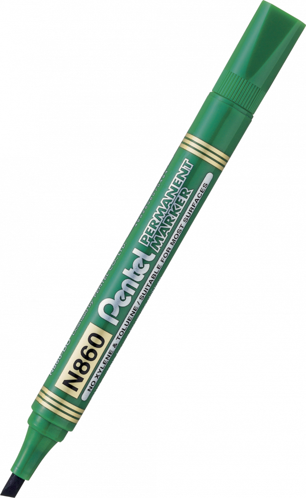 Marker permanentny Pentel N860, ścięta, 4.5mm zielony