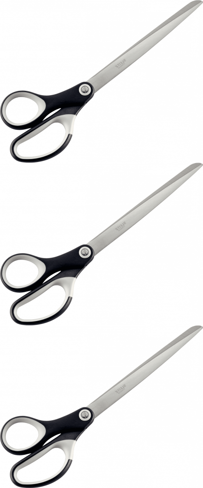 3x Nożyczki Leitz tytanowe, 26cm, czarny