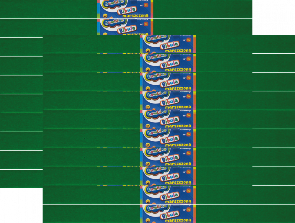 25x Bibuła marszczona Bambino, 200x50cm, zielony ciemny