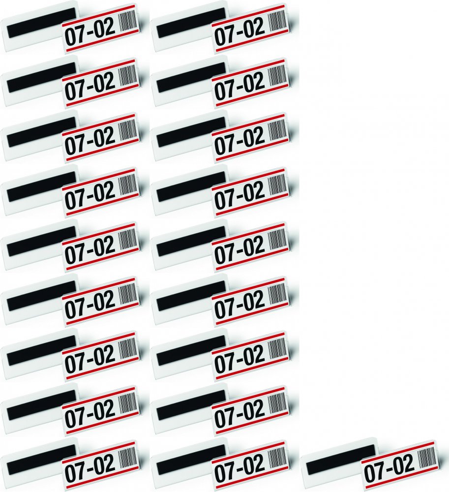4x Kieszeń magnetyczna Durable Hard Cover, 100x38mm, 10 sztuk, transparentny