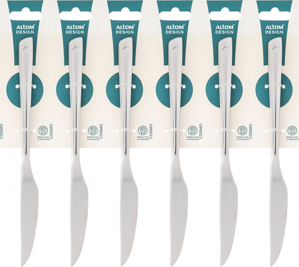 6x Nóż Altom Design Cosmo, 2 sztuki, blister, srebrny