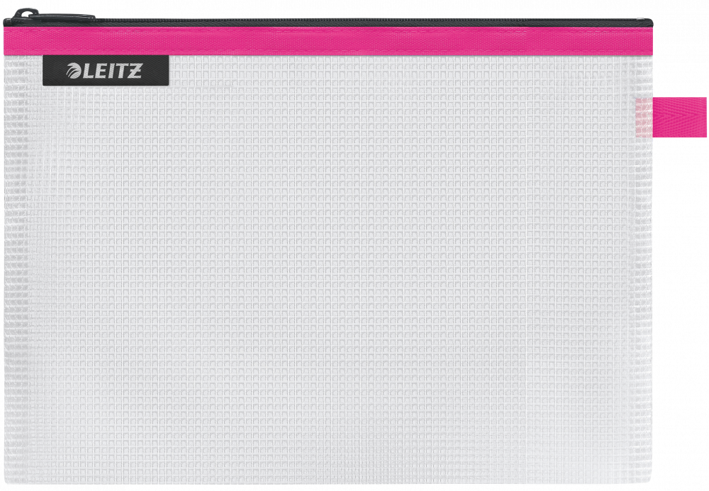 Koszulka/saszetka z suwakiem Leitz Wow, wodoodporna, rozmiar M, różowy