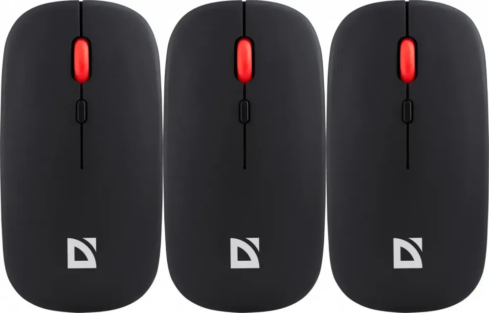 3x Myszka bezprzewodowa Defender Virtual MB-635, optyczna, czarny