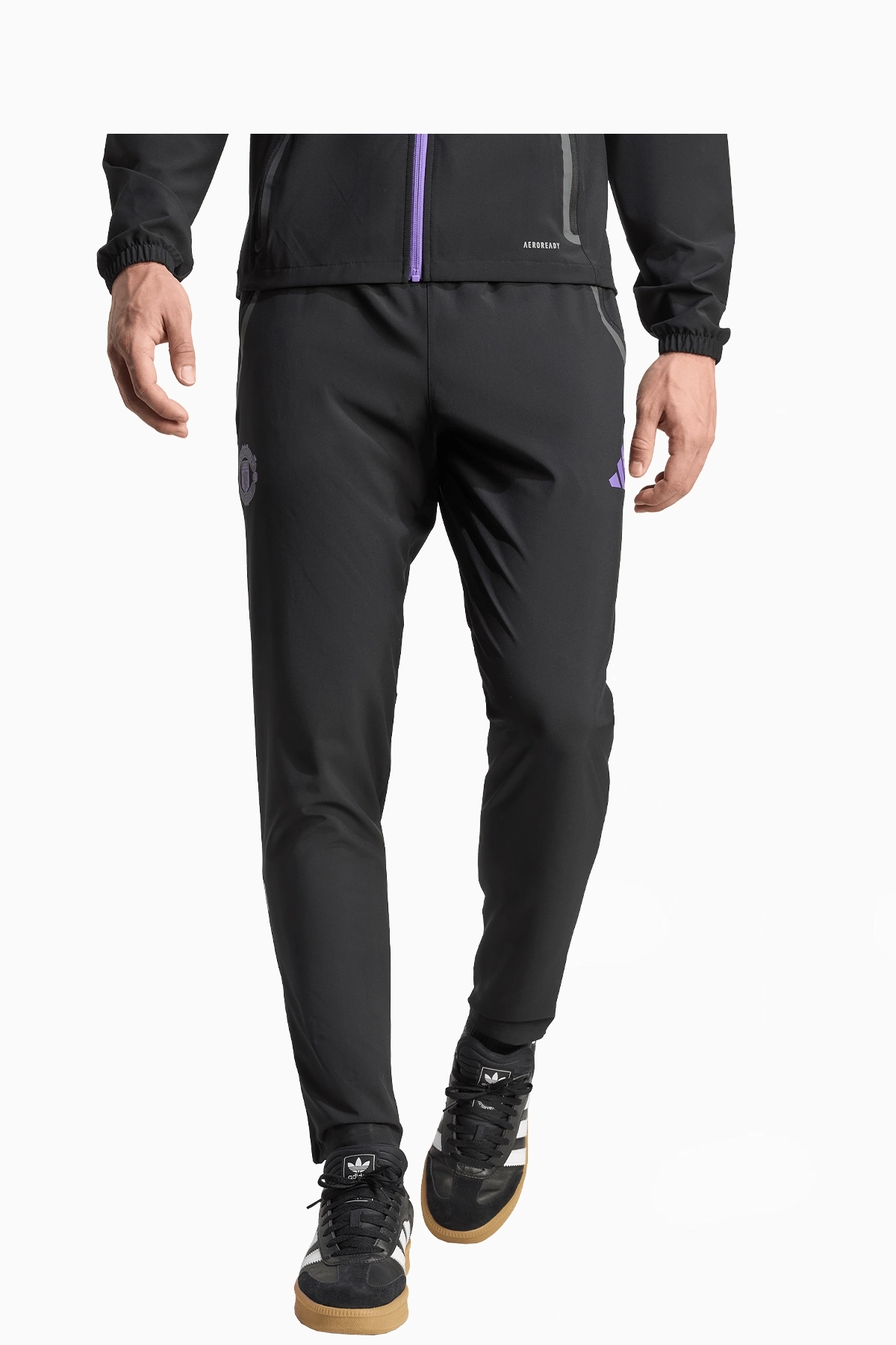 Spodnie adidas Manchester United 25/26 Competition Vis Tech Travel - Czarny