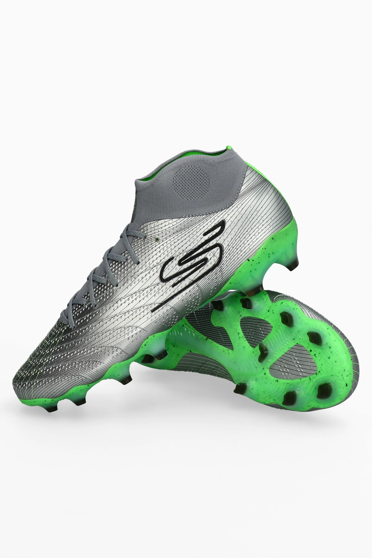 Korki Skechers SKX 01 High FG - Srebrny