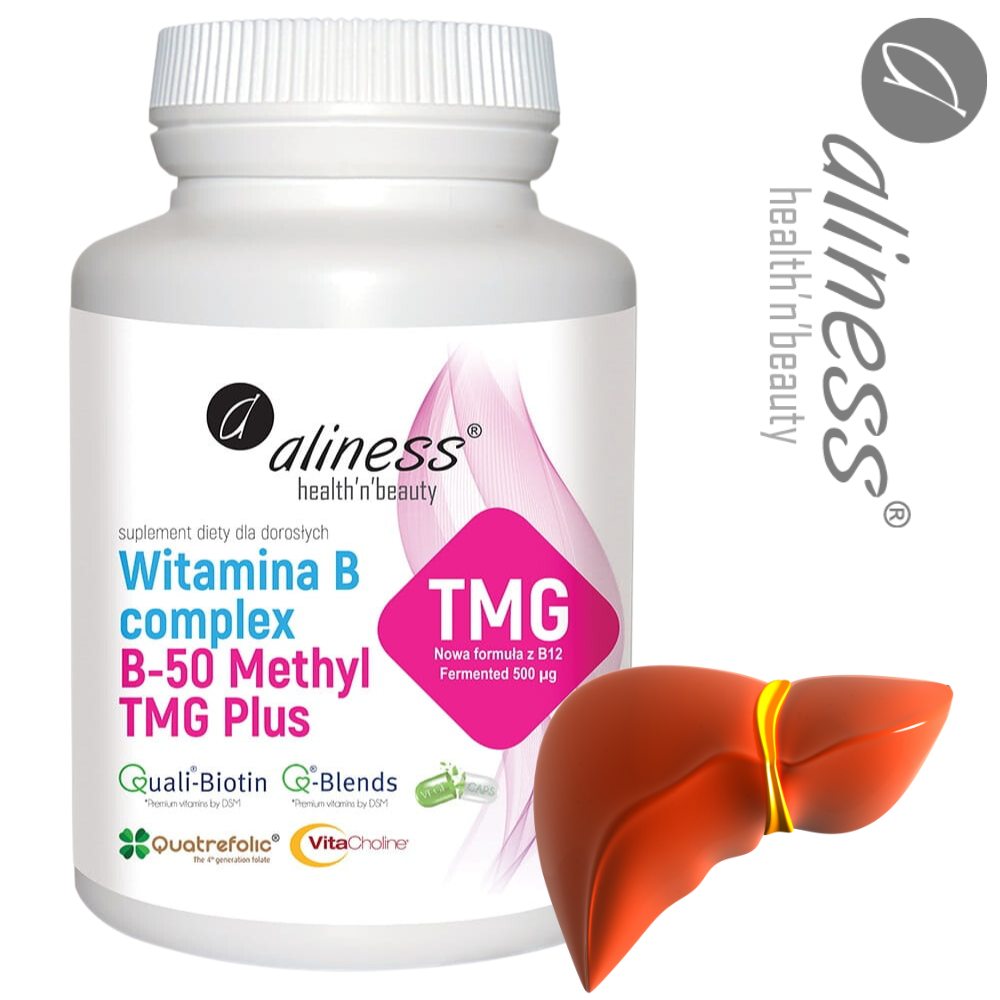Witamina B complex B-50 METHYL TMG PLUS 100 VEGE kaps. Aliness
