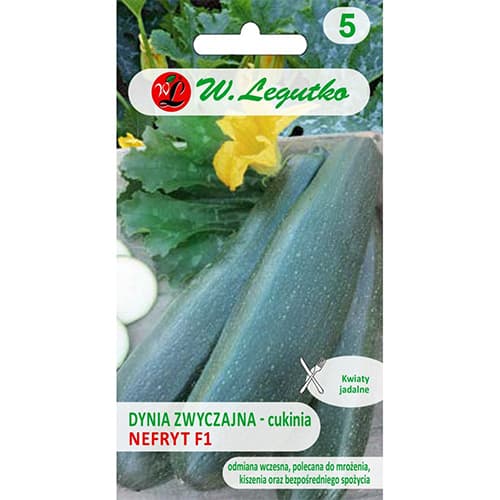 1 szt, Zucchini Nefryt F1 - Samen: Ilość w opakowaniu: 3 g