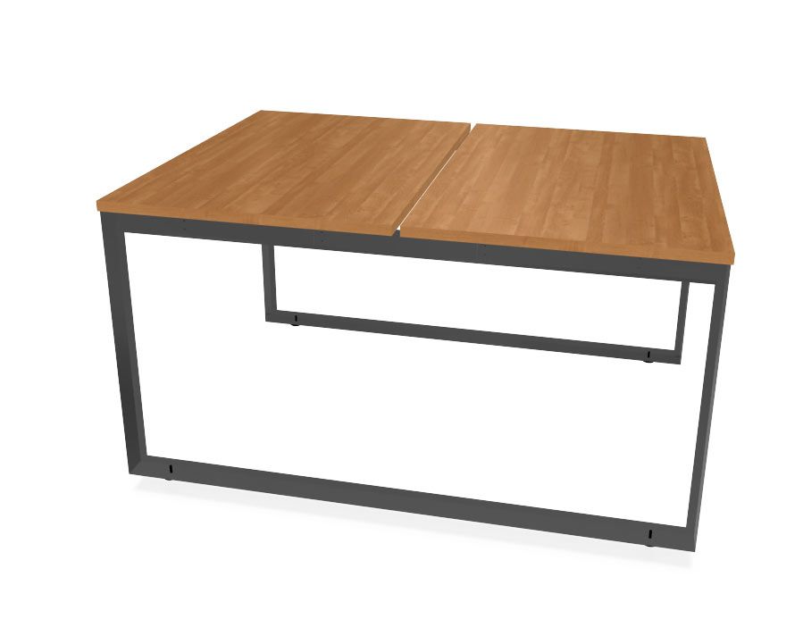 NOTER PPZ106 Biurko podwójne 118,5x160x74h (Kolor blatu: płyta laminowana Biel Arktyczna)