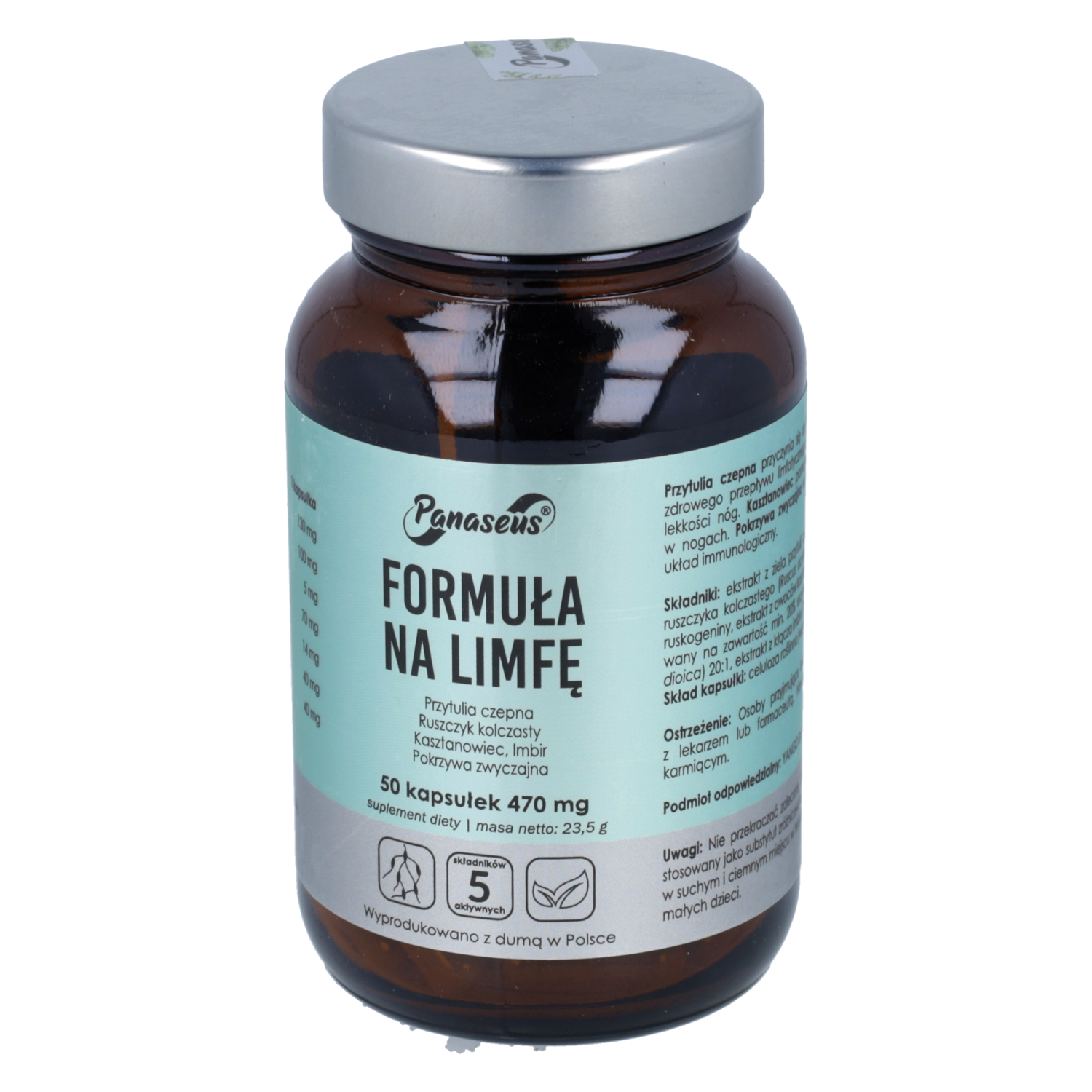 Panaseus formuła na limfę, 50 kapsułek