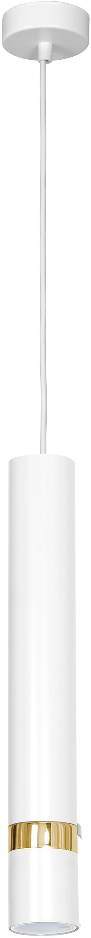 Luminex Reno lampa wisząca 1x8W biały/złoty 1546