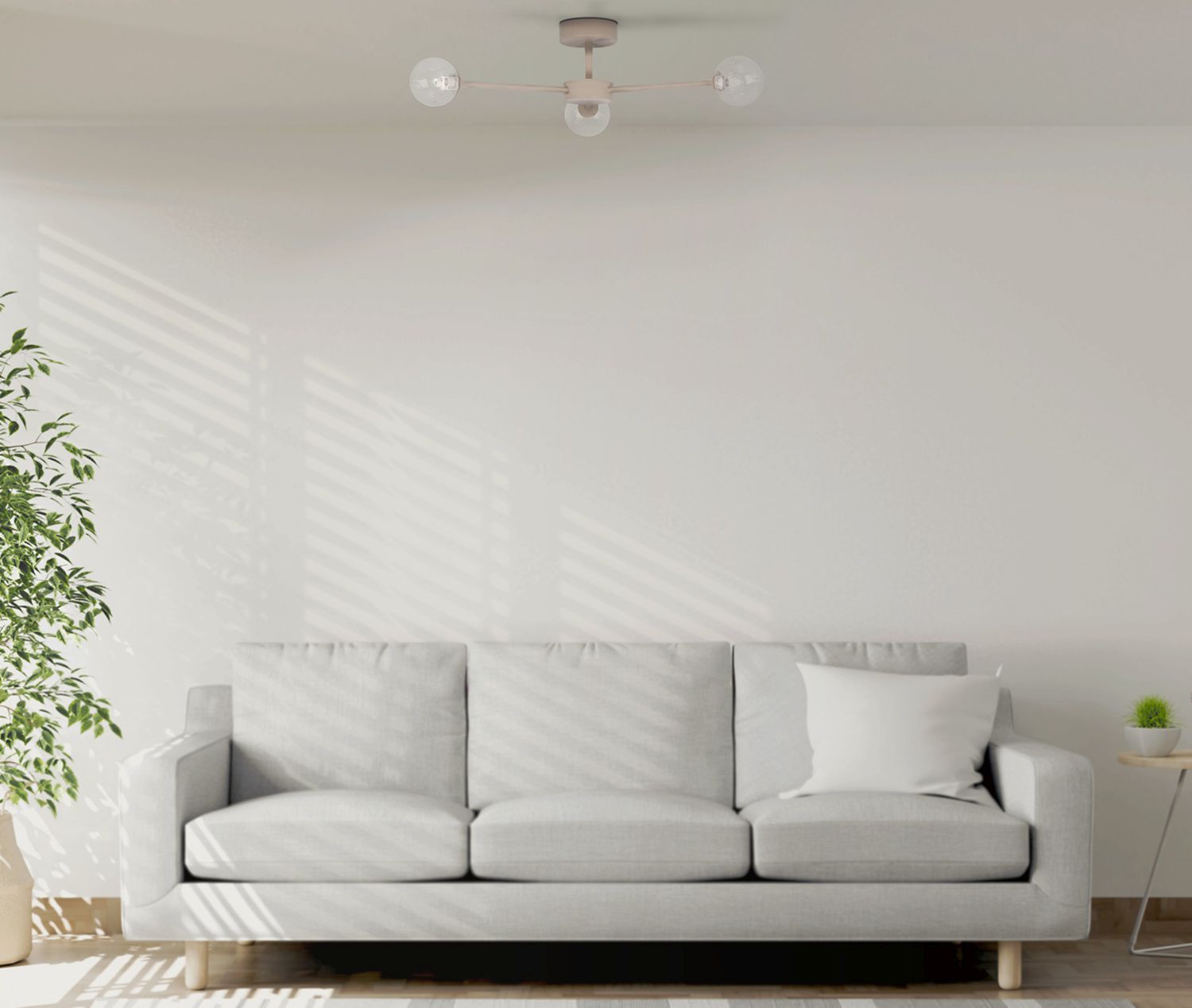 Kaja Casoli lampa podsufitowa 3x10 W przezroczysta-beżowa K-5710