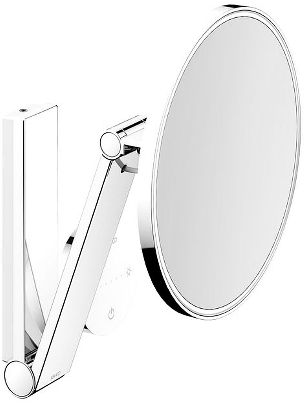 Keuco Cosmetic mirrors lusterko kosmetyczne 21,2x31,8 cm okrągłe z oświetleniem brąz szczotkowany 17612039006