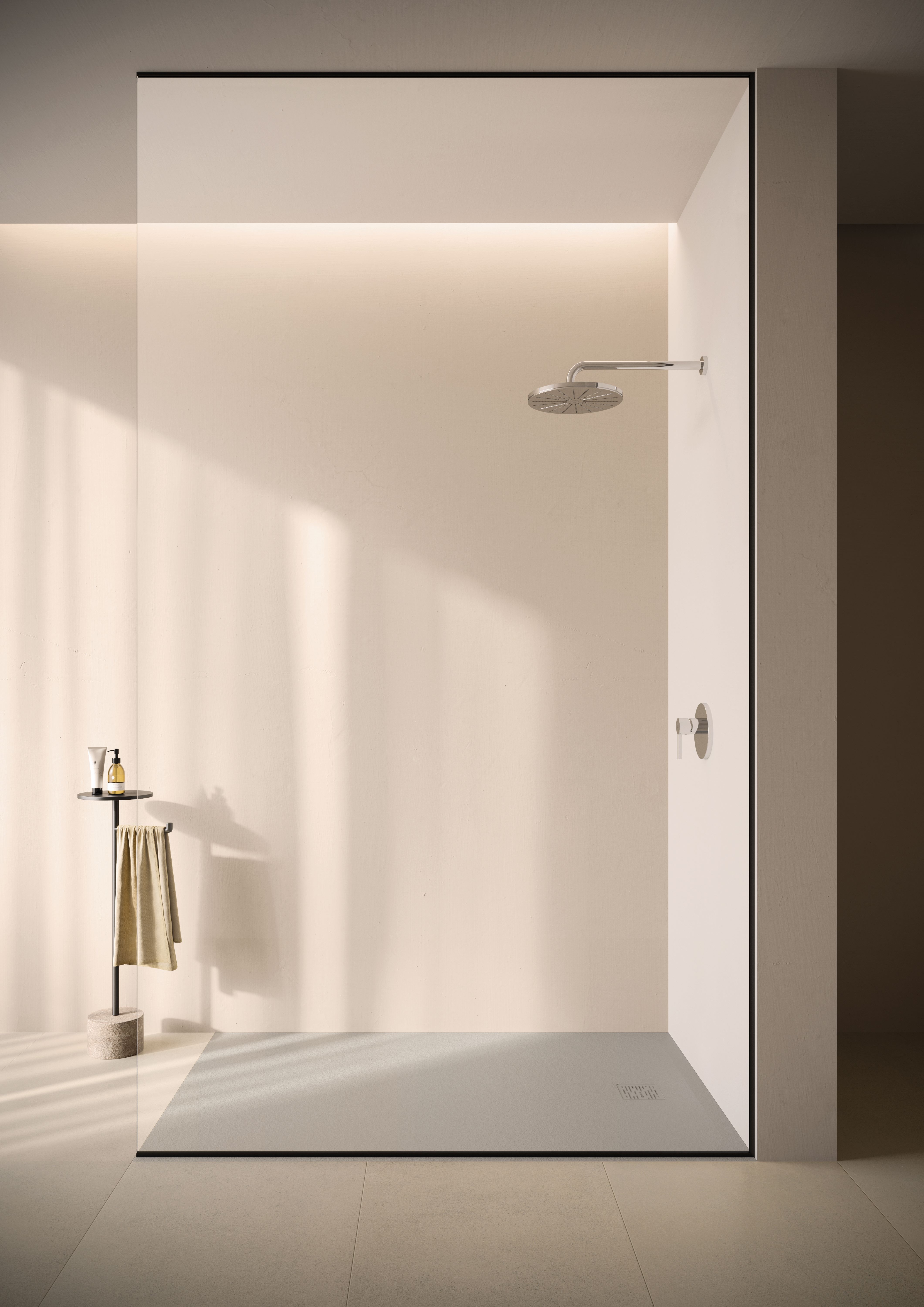 Kludi Terra brodzik prostokątny 100x70 cm jasny szary mat 08DW03O2