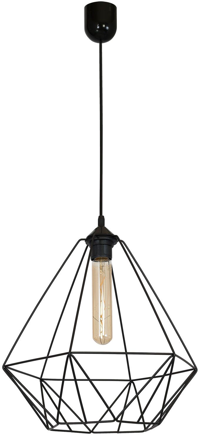 Luminex Basket New lampa wisząca 1x60W czarna 8062