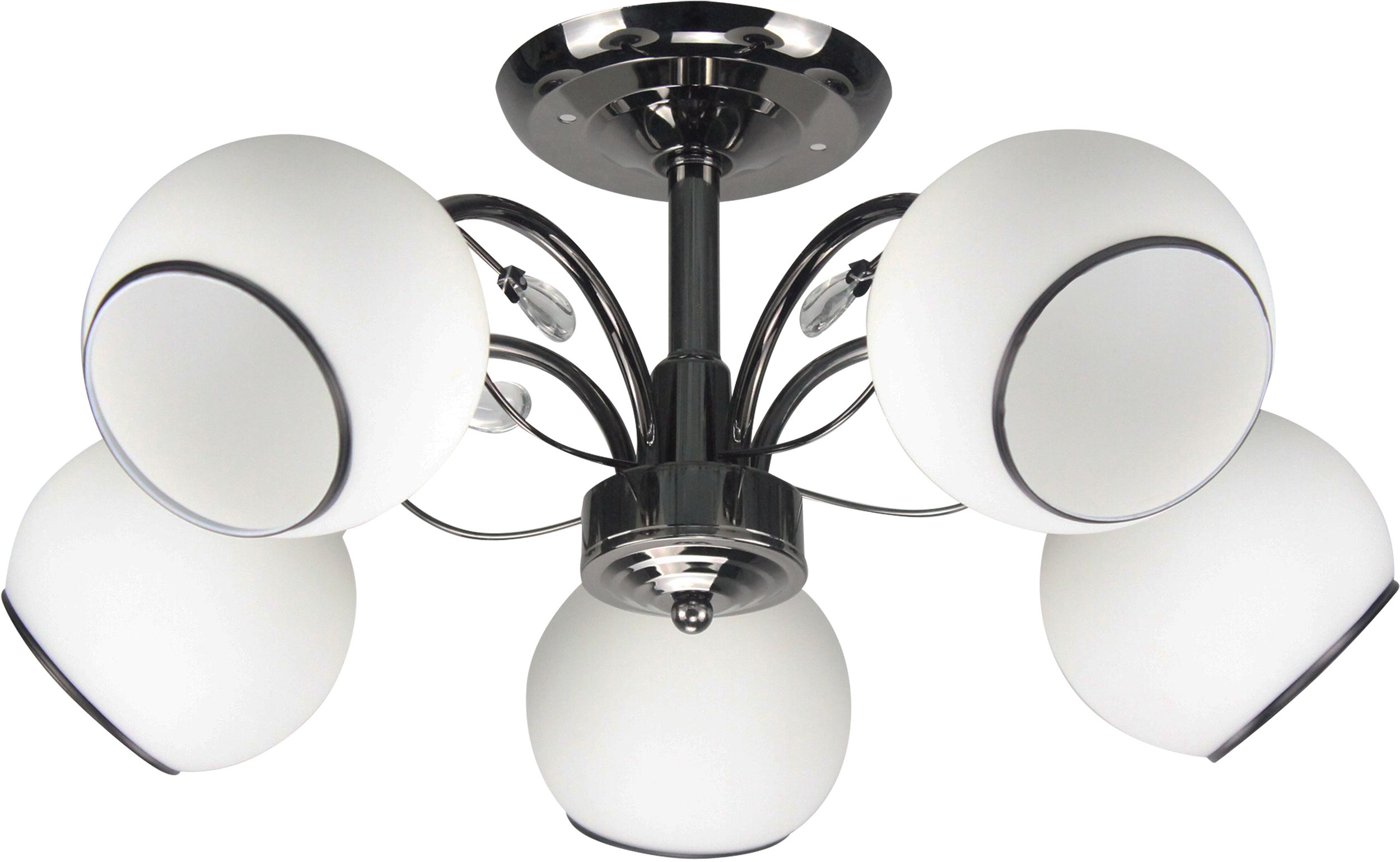 Candellux Graphite lampa podsufitowa 5x40W czarny/biały 35-22554