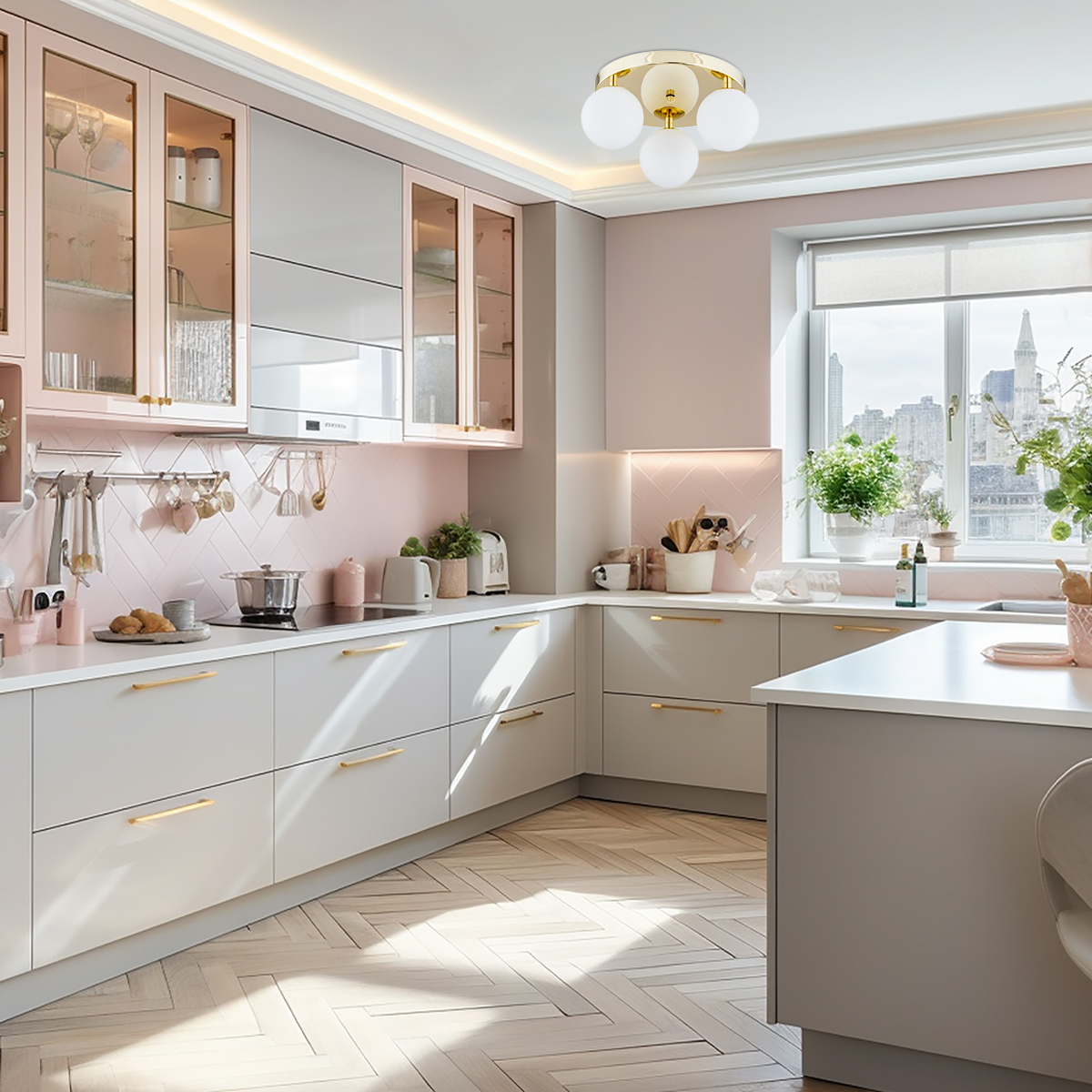 Argon Flavio lampa podsufitowa 3x7W mosiądz/opal mat 1413 - Wysyłka w 24h