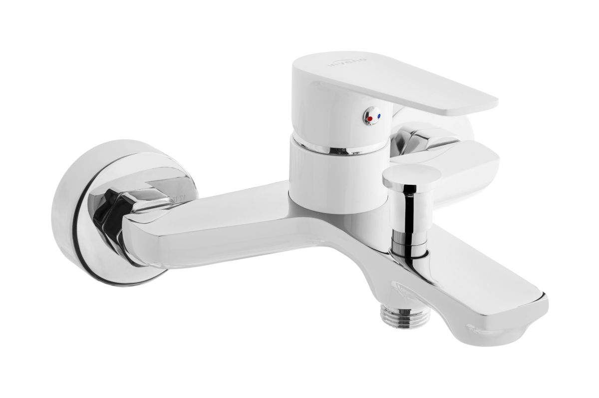 Invena Dokos bateria wannowo-prysznicowa biały/chrom BW-19-002