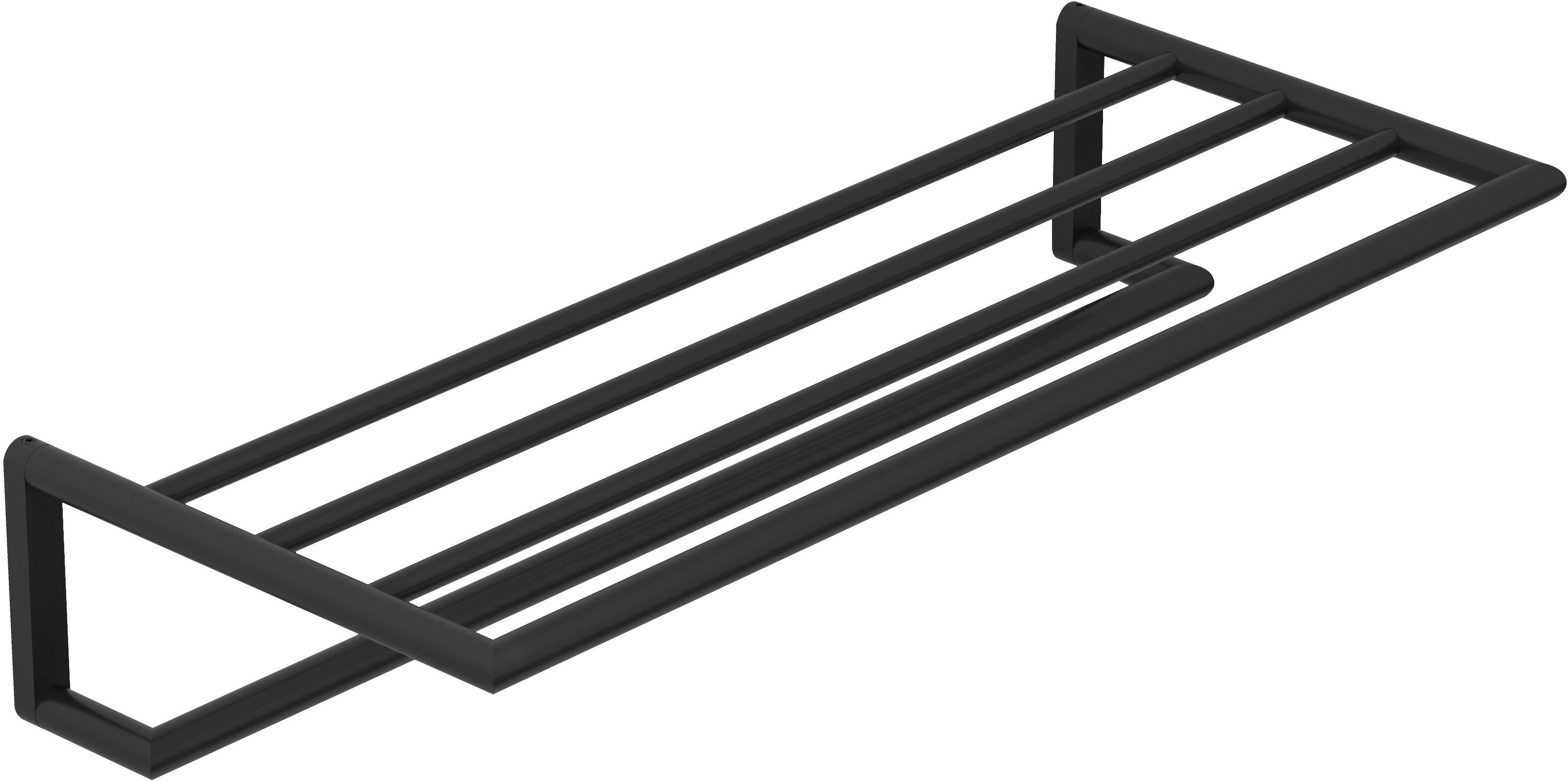 Kludi Vela R wieszak na ręcznik z półką 60 cm czarny mat 5898939