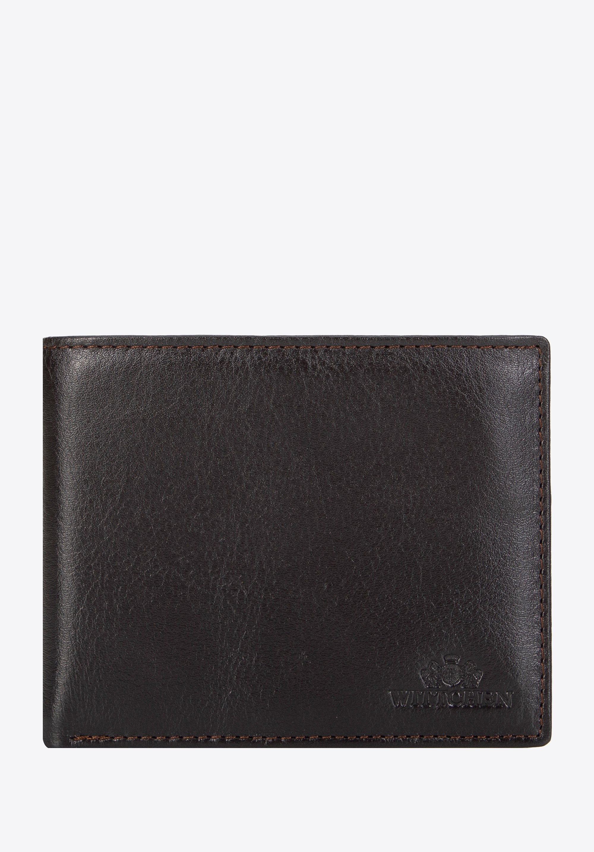 Średni portfel męski ze skóry brązowy