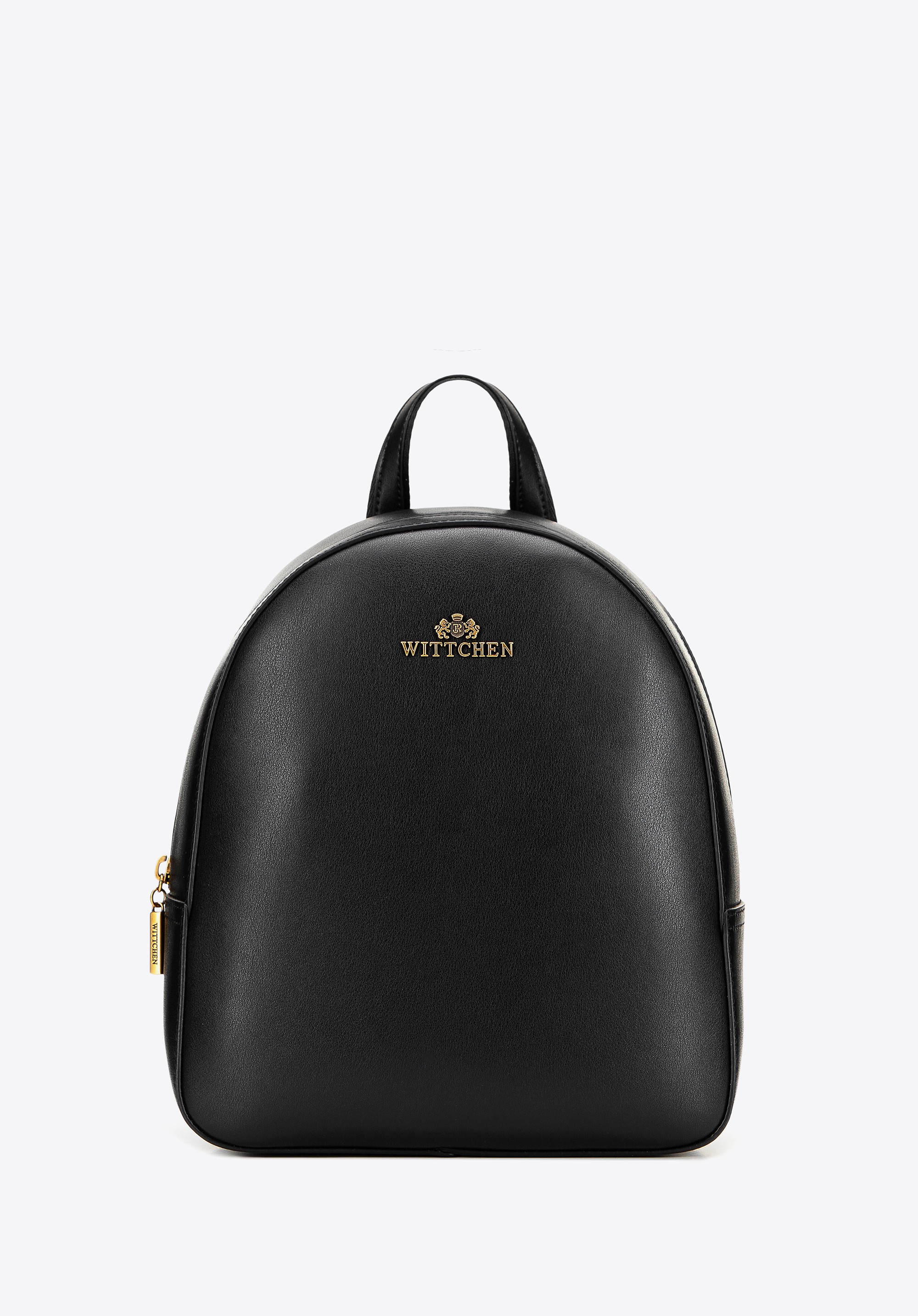 Damski plecak z gładkiej skóry naturalnej czarny