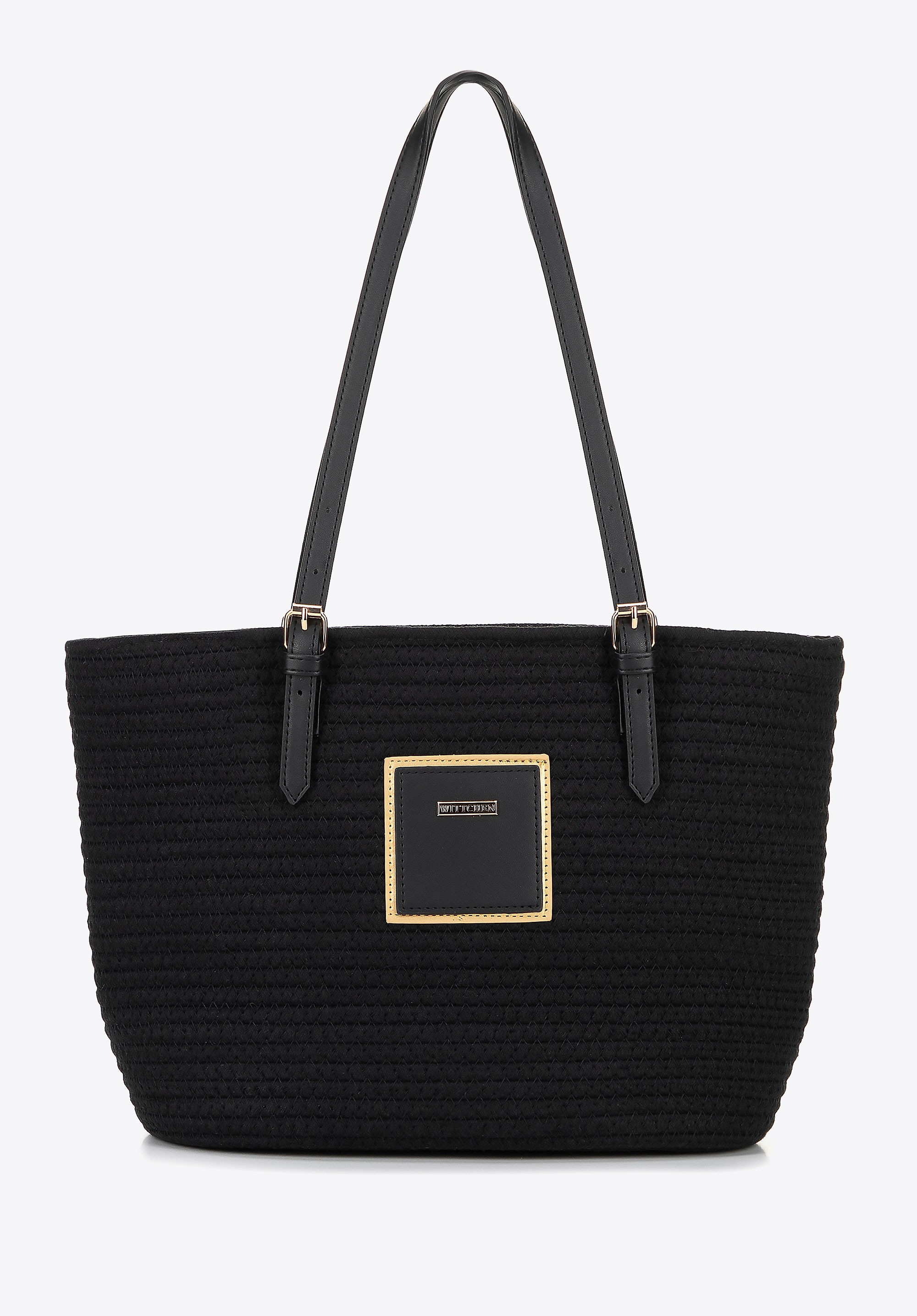 Damski koszyk z domieszką bawełny czarny