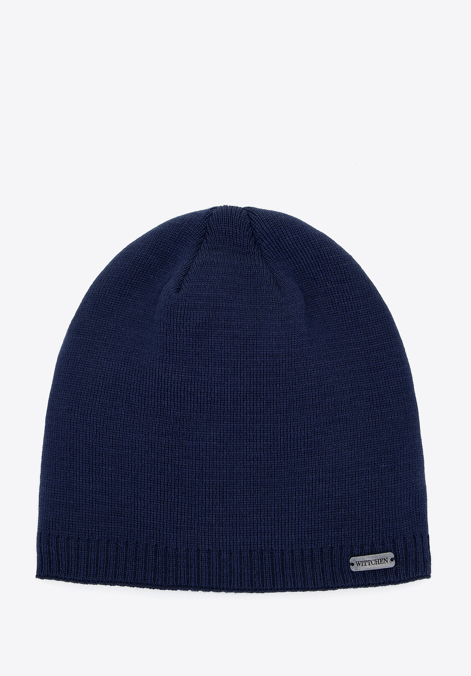 Męska czapka z dodatkowym ociepleniem granatowa