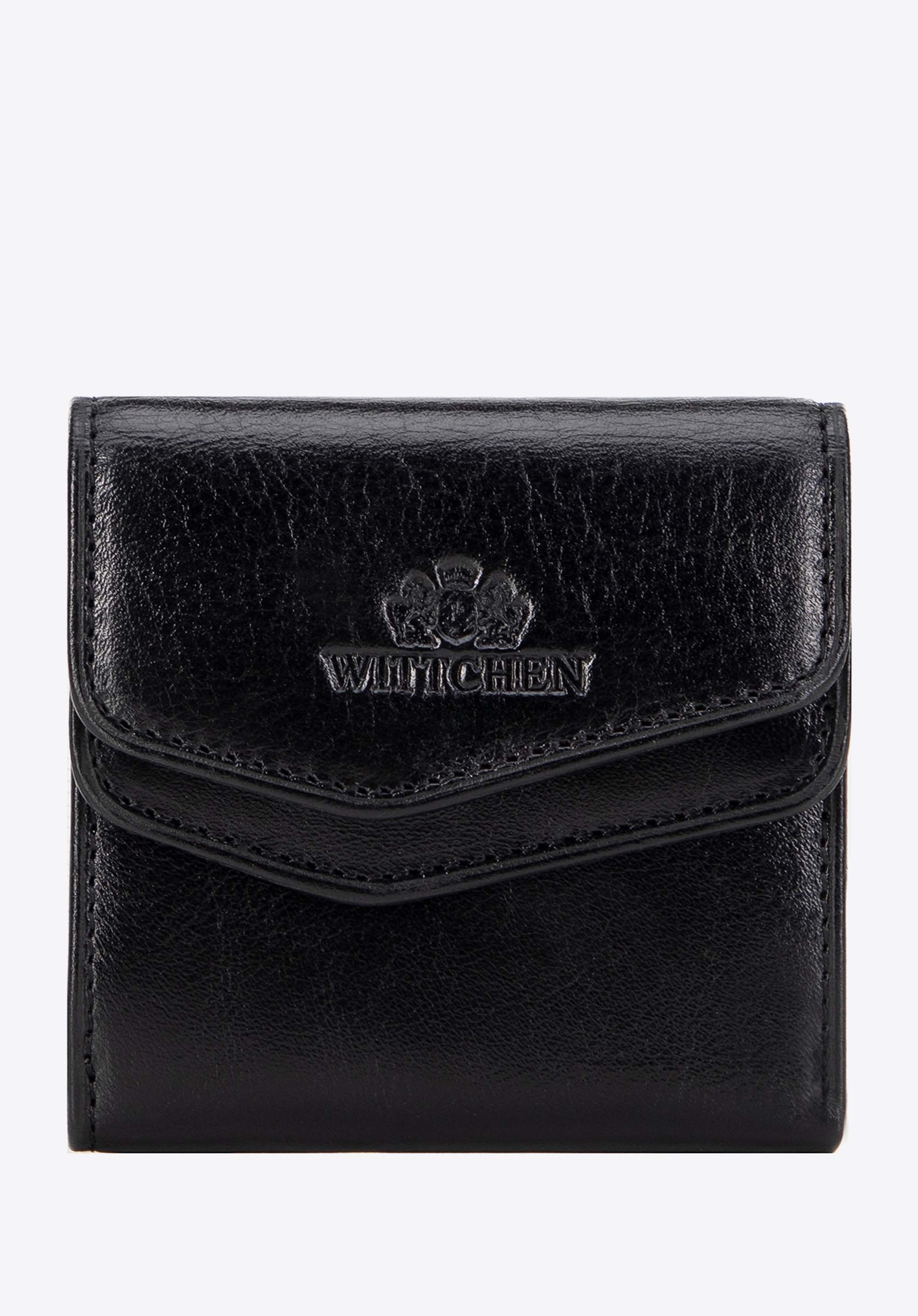 Męski portfel skórzany kwadratowy czarny