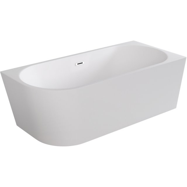 BESCO Wanna wolnostojąca ZOYA 150x75 cm prawa syfon z przelewem chrom