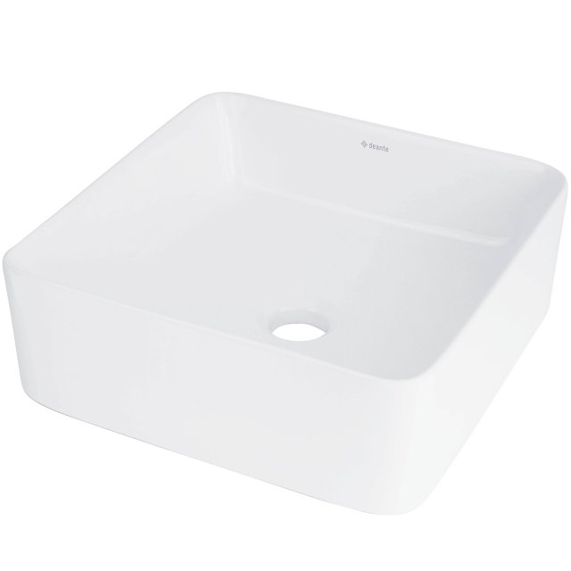 DEANTE Umywalka nablatowa JASMIN biała ceramiczna kwadratowa CDJ_6U3S