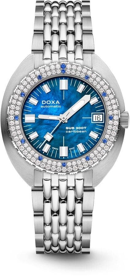 Zegarek damski DOXA SUB SUB 200T Diamonds Caribbean 804.10D.201.10