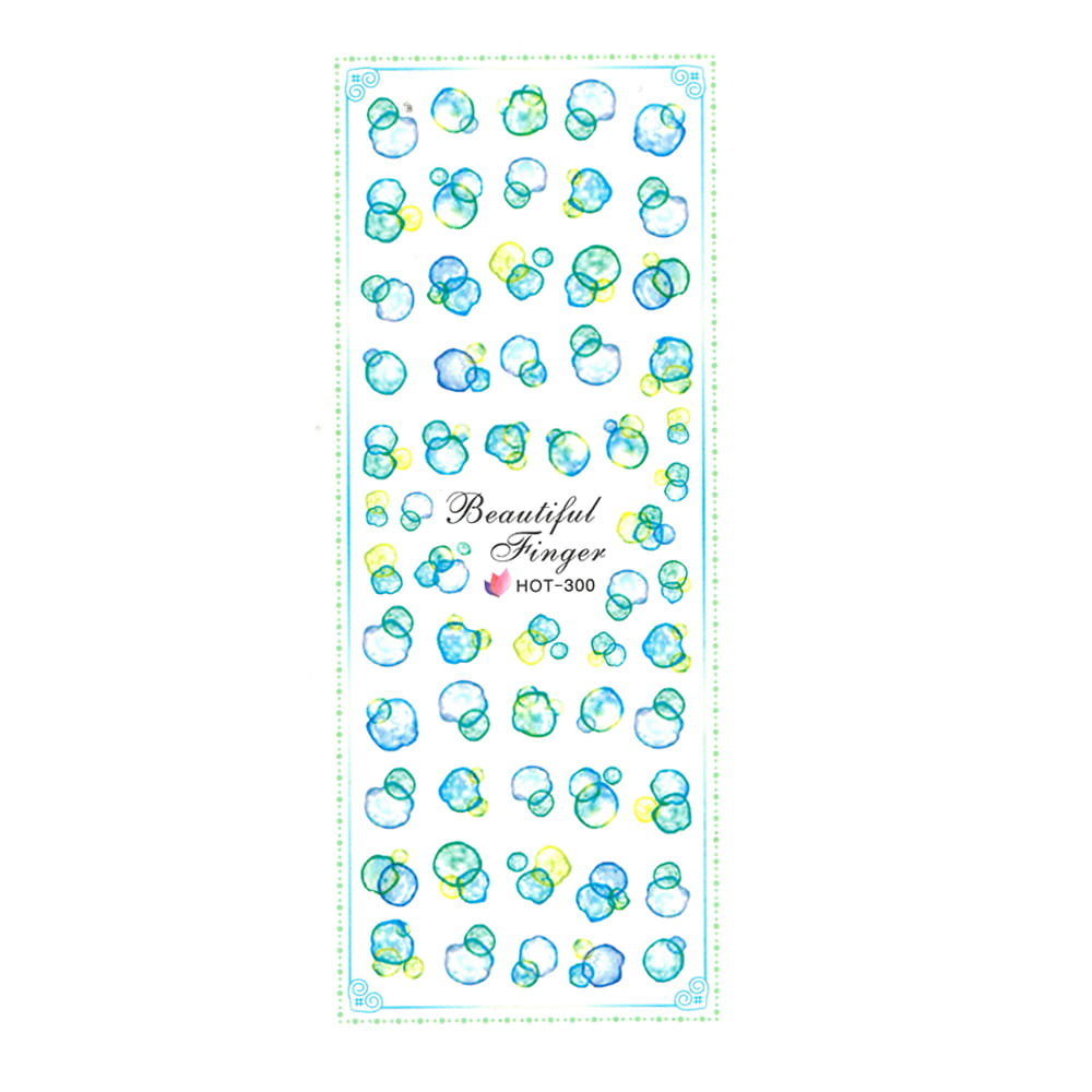 Naklejki wodne do paznokci arkusz 12,7 x 5,5 cm hot Nr 300