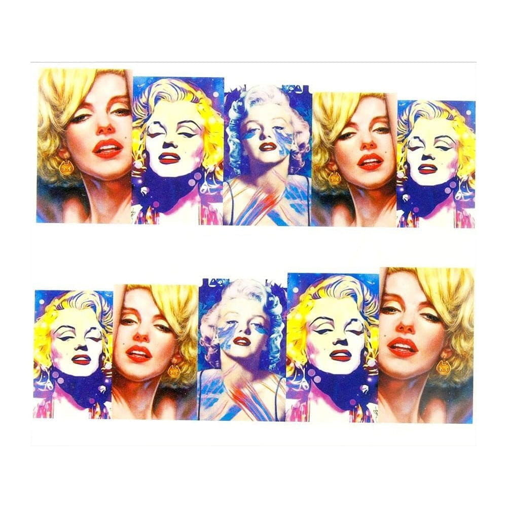 Naklejki wodne do paznokci arkusz 6,5 x 5,5 cm na 10 palców bn Nr 033