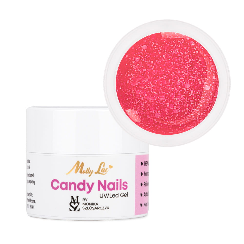 Żel do zdobień Candy Nails Candy Pink by Monika Szlósarczyk MollyLac HEMA/Di-HEMA Free 5g