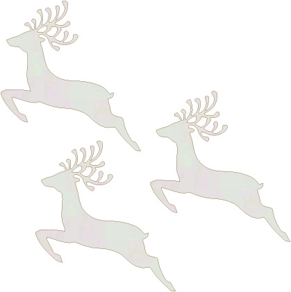 Renifer baza do makramy, kartek, wycinanki, tekturki, scrapki, dekor święta Bożego Narodzenia zawieszka z bermaty zestaw 3 szt.