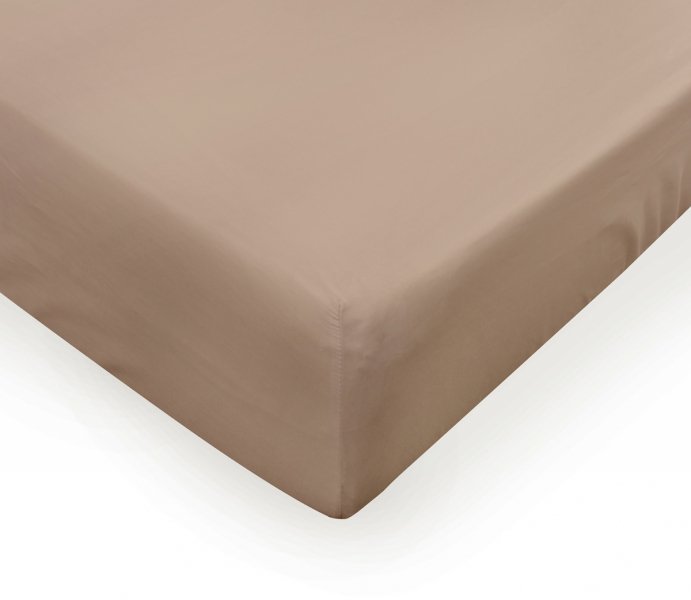 Prześcieradło PREMIUM jersey z lycrą na wysoki materac 140x200 z gumką wz. 16B beż