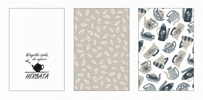 ŚCIERKA KPL. 3 SZT 40X60 KUKE 100% bawełna wz. 006 HERBATA