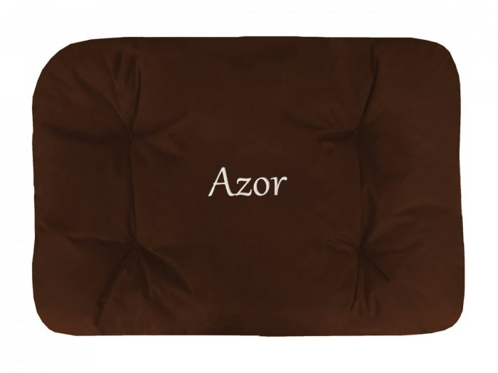 Legowisko Z IMIENIEM TWOJEGO PSA 115x80 cm - brązowe