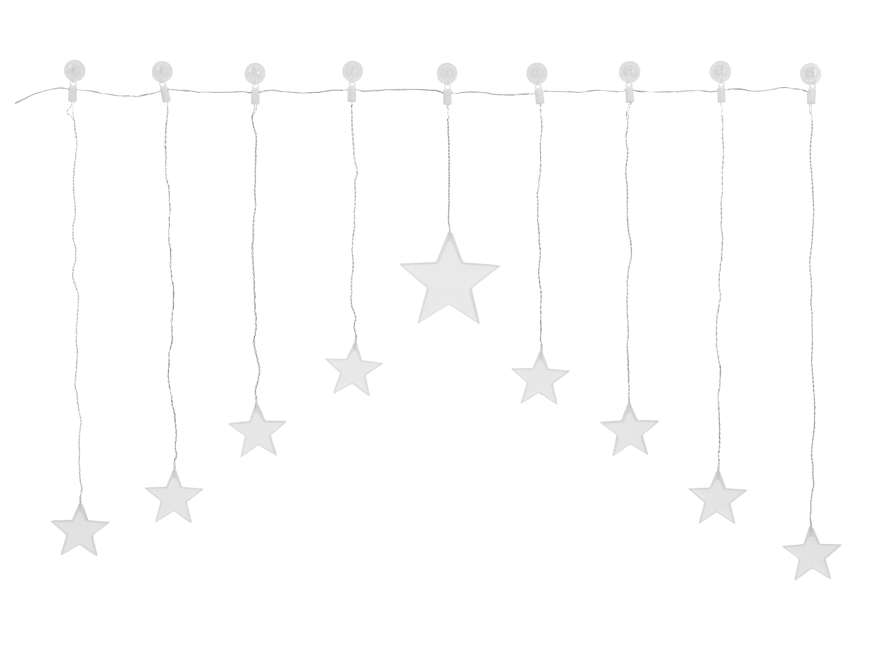 Livarno home Łacuch świecących śnieżynek lub gwiazd, 8 diod LED Gwiazdy, ciepła biel