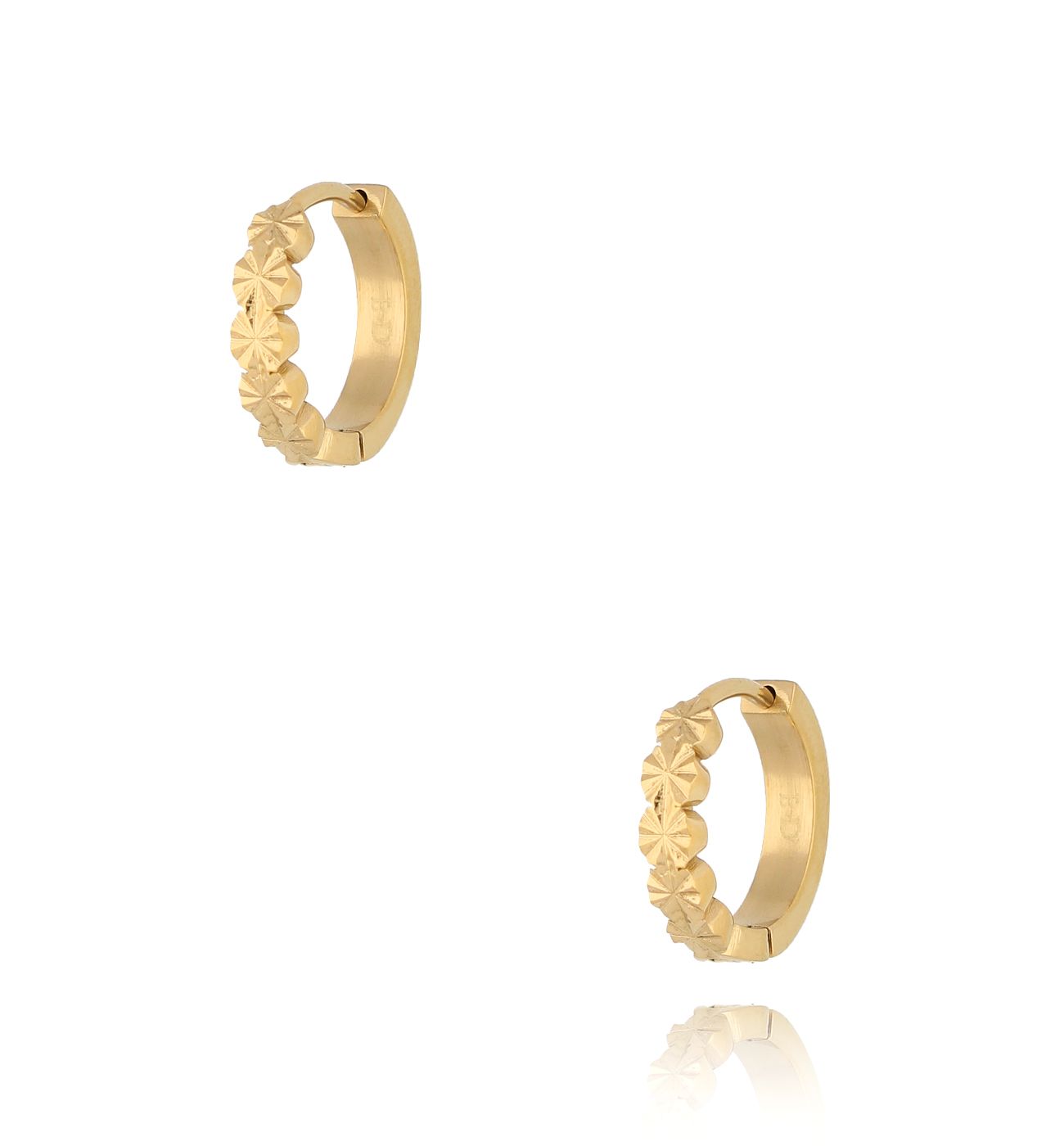 Kolczyki złote okrągłe Lille - By Dziubeka