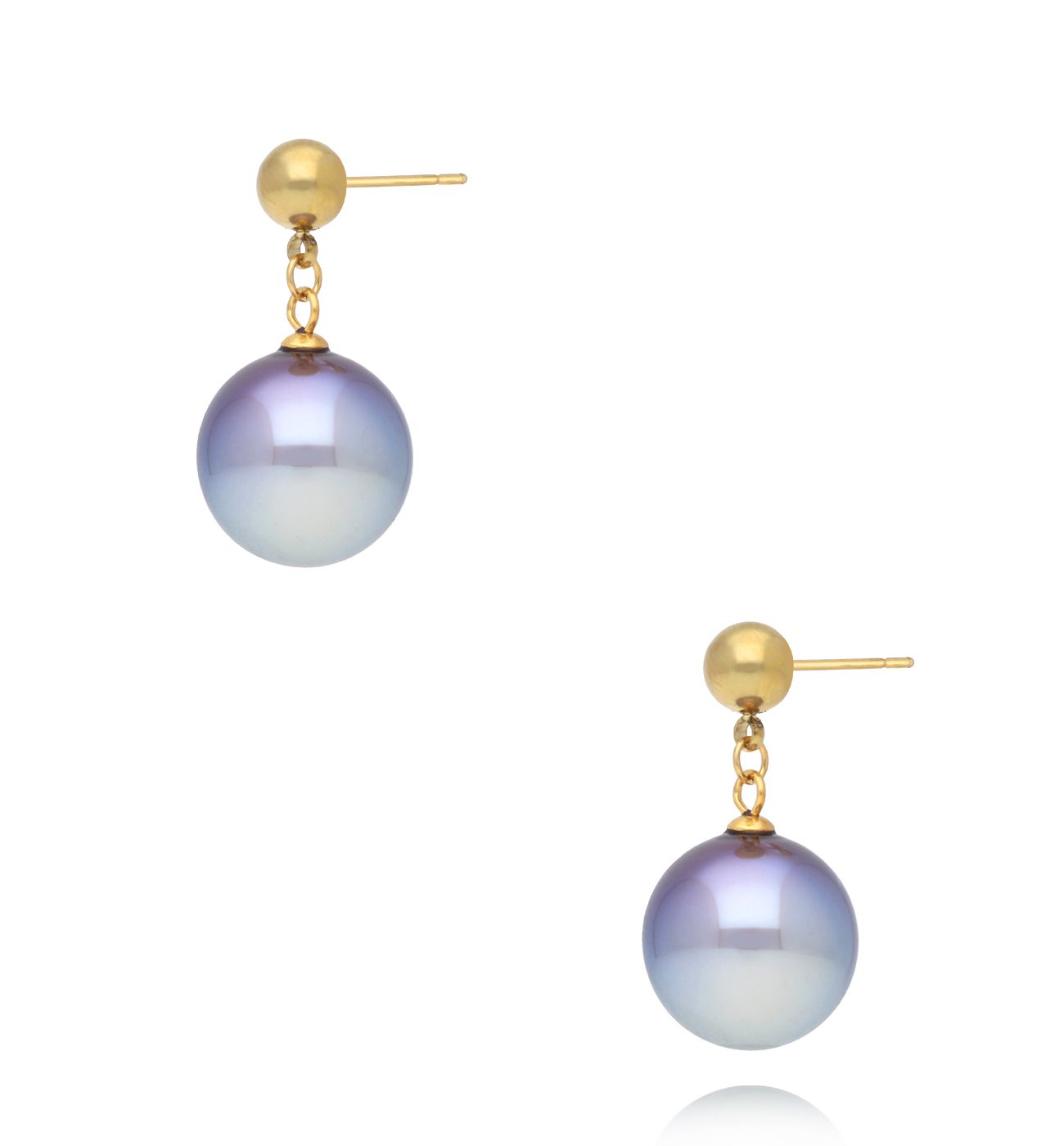 Kolczyki z szarymi perłami KPE0153