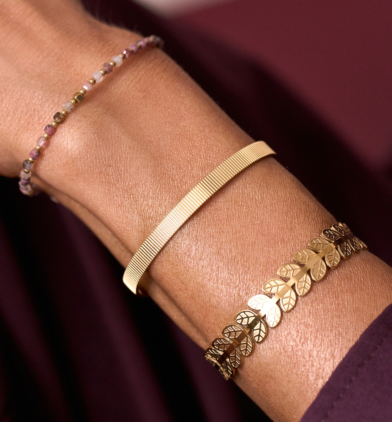 Zestaw złotych bransoletek Z0472