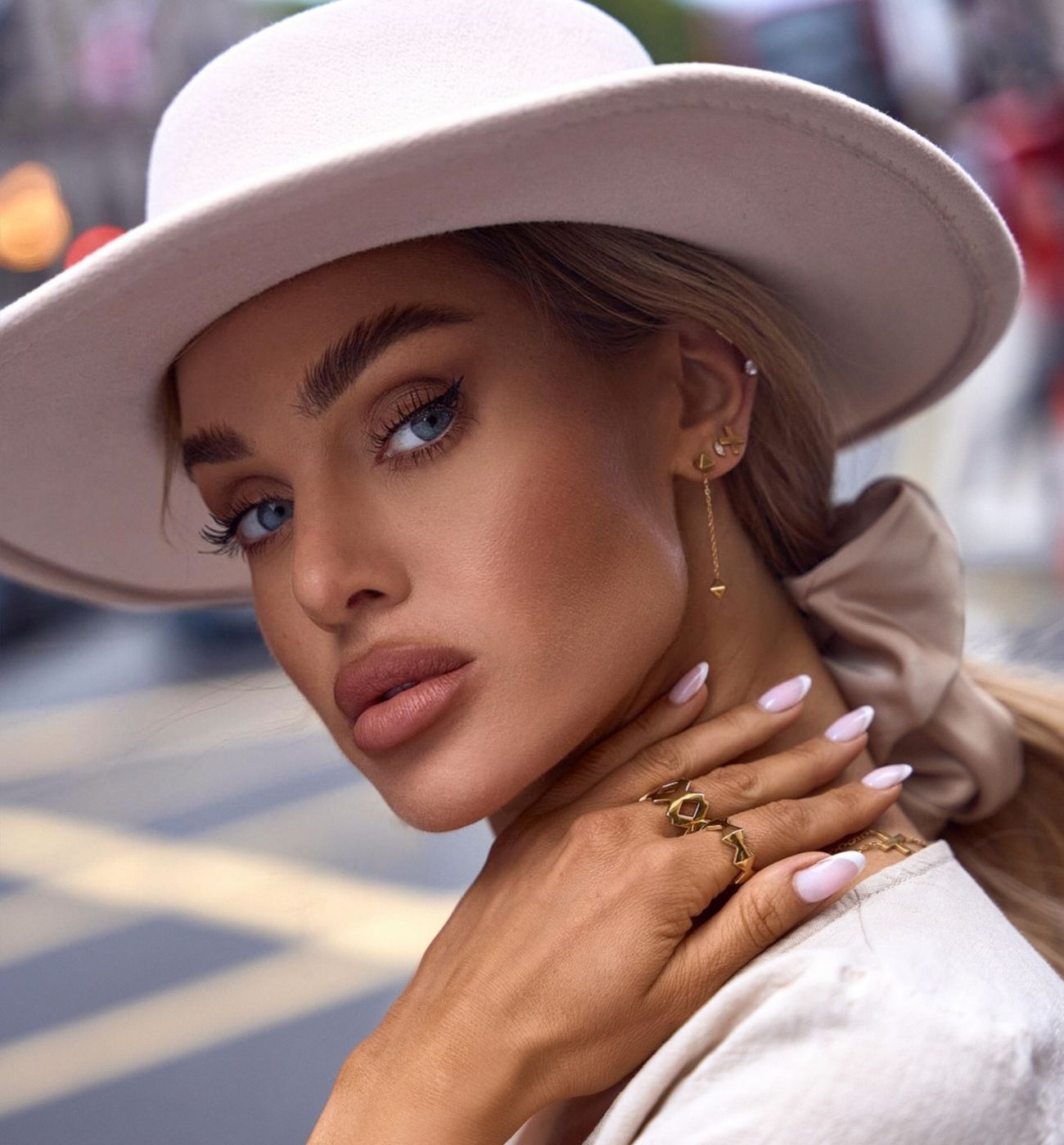 Pierścionek złoty z rombami Tessellis - By Dziubeka