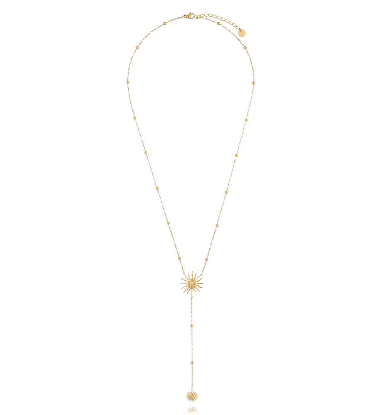 Naszyjnik krawatka ze słońcem złotaNSY0693 - By Dziubeka