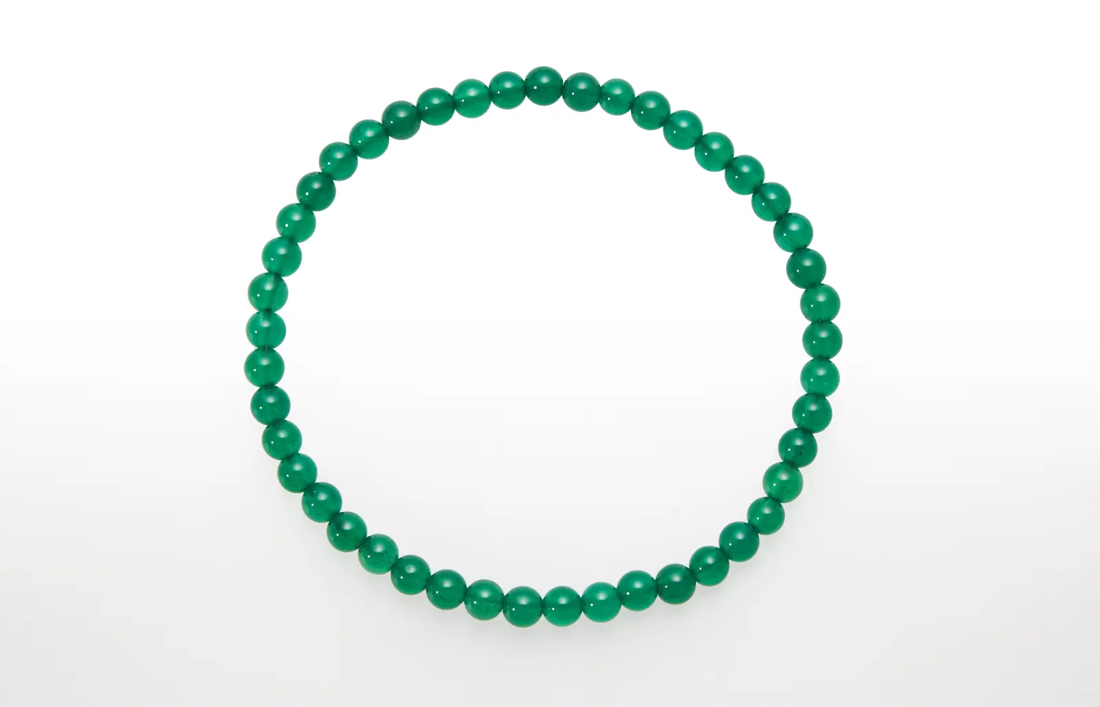 Bransoletka z kamieni - Agat zielony (kulka 4 mm)