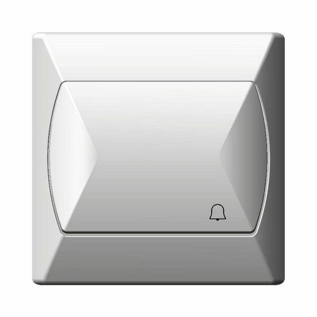 Przycisk dzwonek Ospel Akcent biały