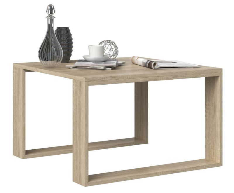 Stolik Kawowy Topeshop Ława Loft Modern Mini Dąb Sonoma 67x67x40 cm 1 szt.